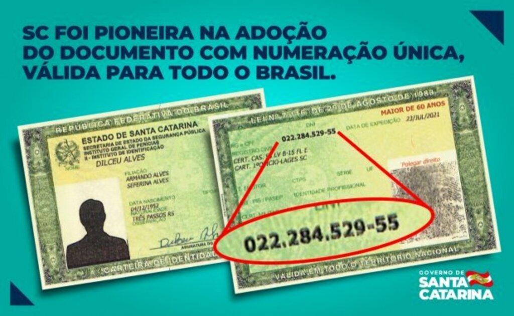 Primeiro no país, Santa Catarina já emitiu 139,5 mil documentos de identidade com numeração única para RG e CPF