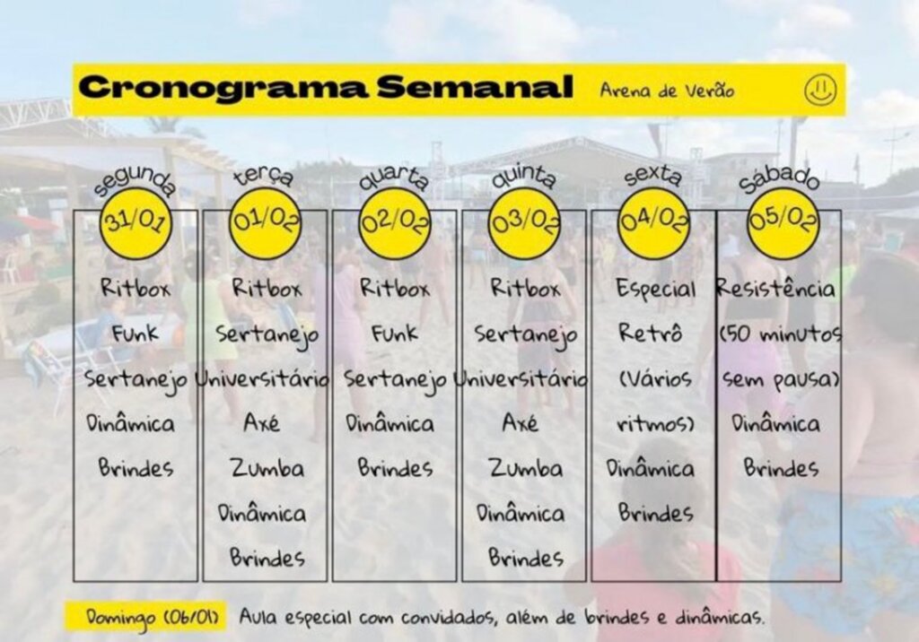 Confira o cronograma do final de semana da Arena Verão SC em São Francisco do Sul