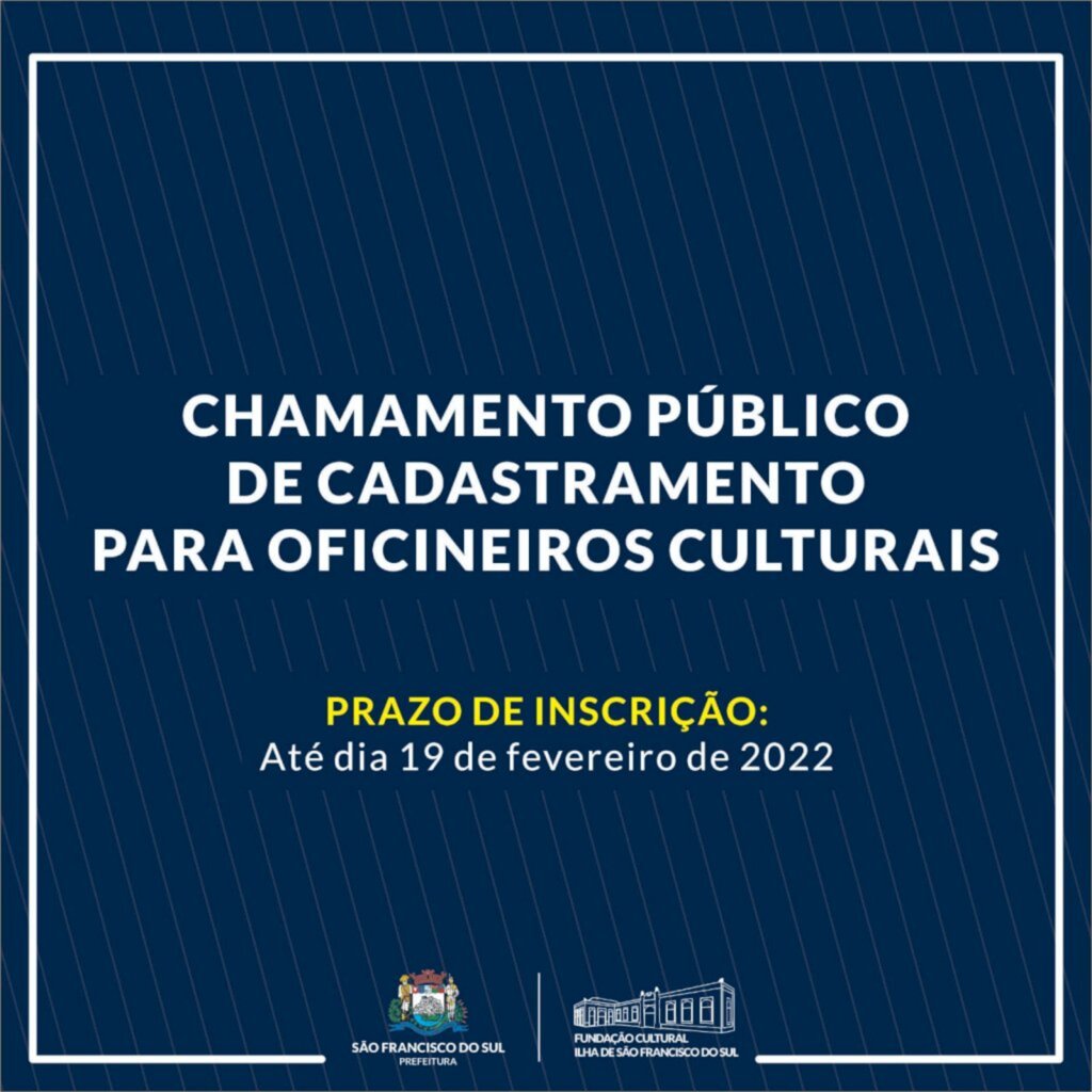 Chamamento público de cadastramento para oficineiros culturais