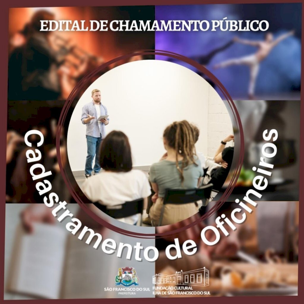 Chamamento público de cadastramento para oficineiros culturais