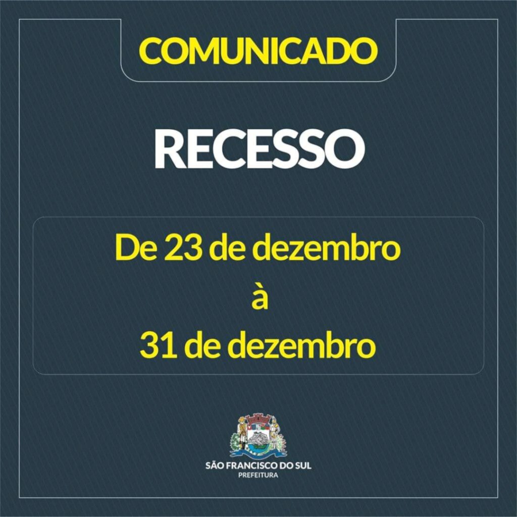 Prefeitura informa recesso