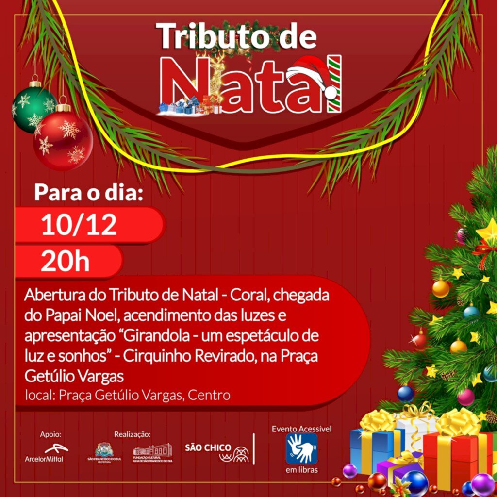 É hoje a abertura de Natal no Centro Histórico