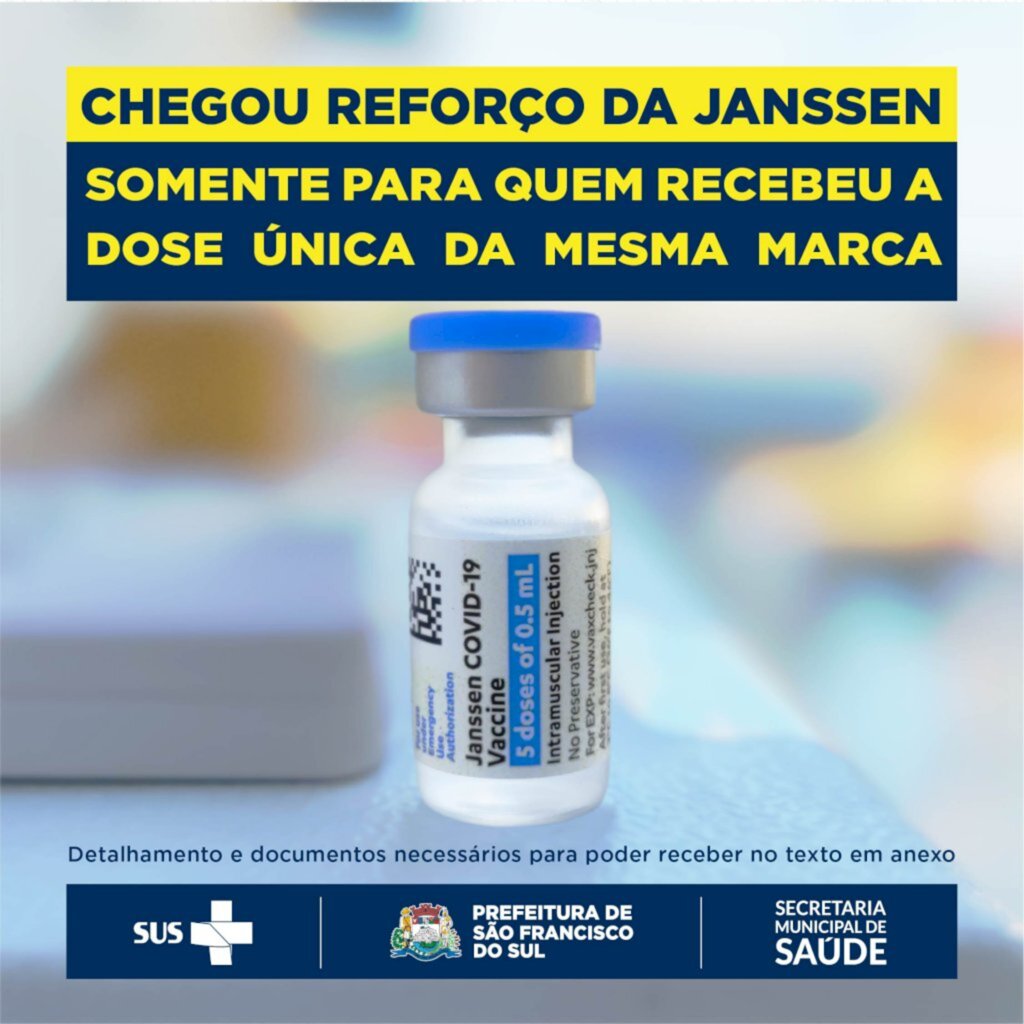 Atenção para quem recebeu vacina Janssen (Dose Única) contra o COVID-19