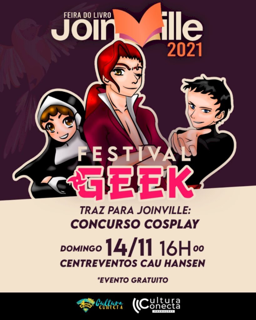 Concurso Cosplay de São Francisco do Sul irá participar da Feira do Livro de Joinville