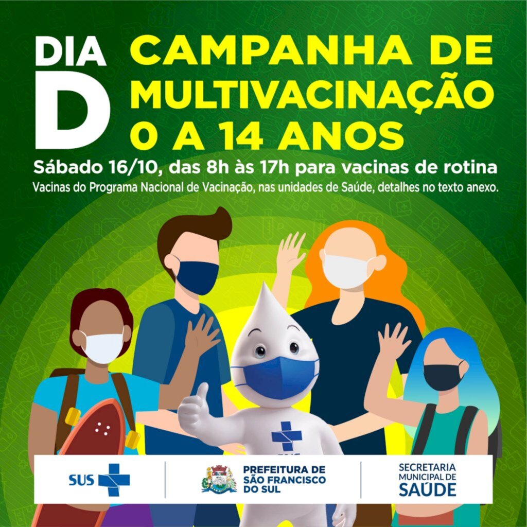 Dia D da campanha de multivacinação para crianças e adolescentes