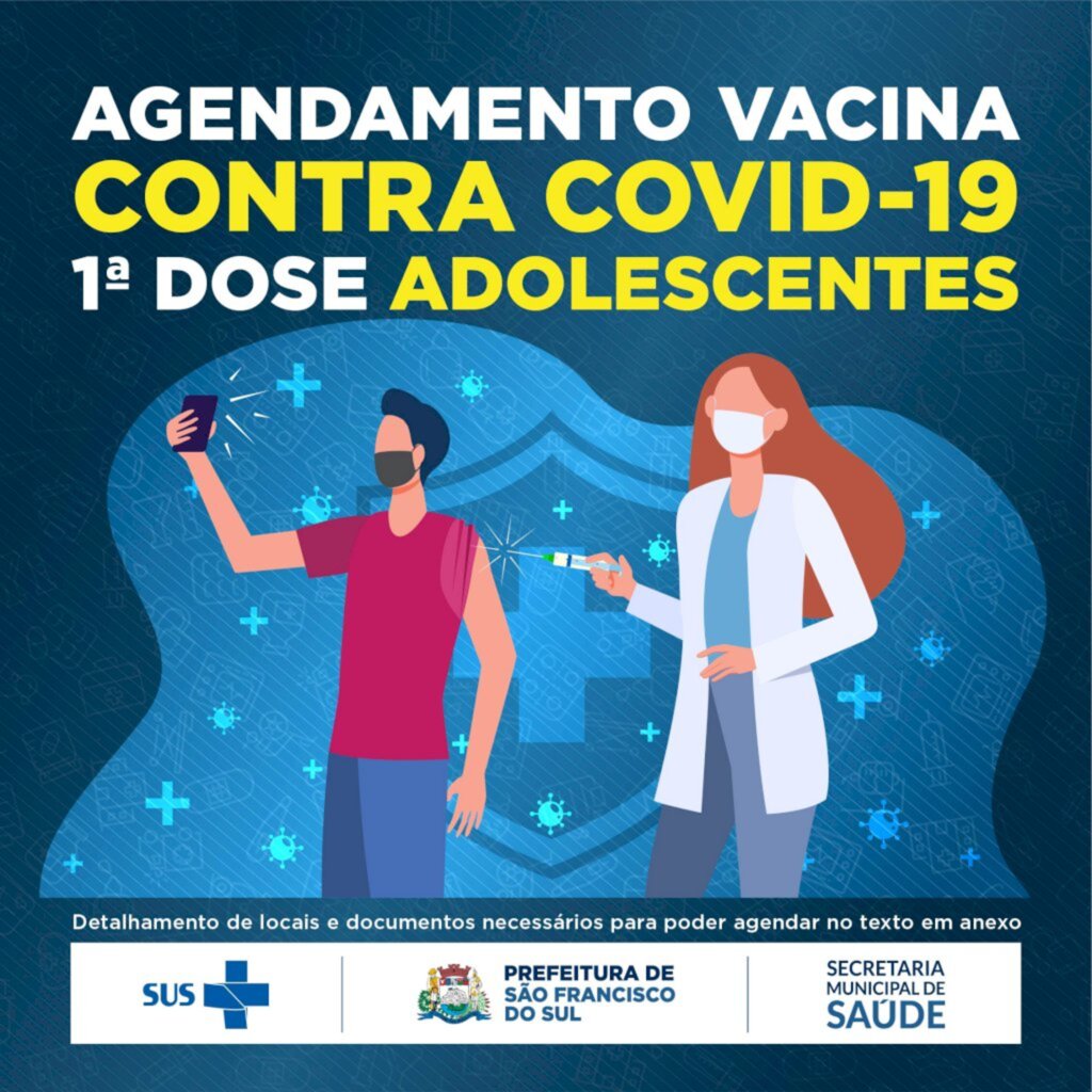 Agendamento para vacina contra Covid-19 - Primeira dose para adolescentes