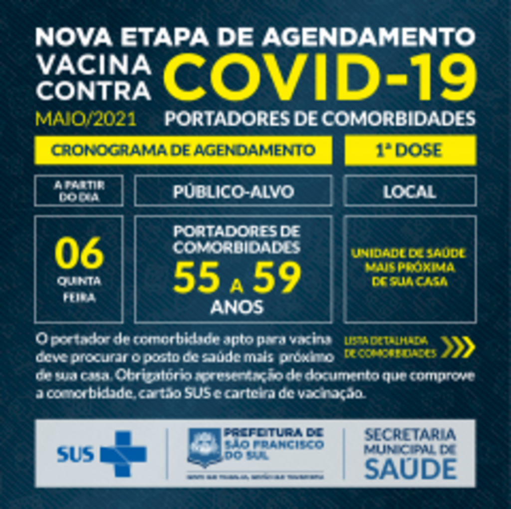 Covid-19: Prefeitura de SFS inicia nova etapa de vacinação de portadores de comorbidades