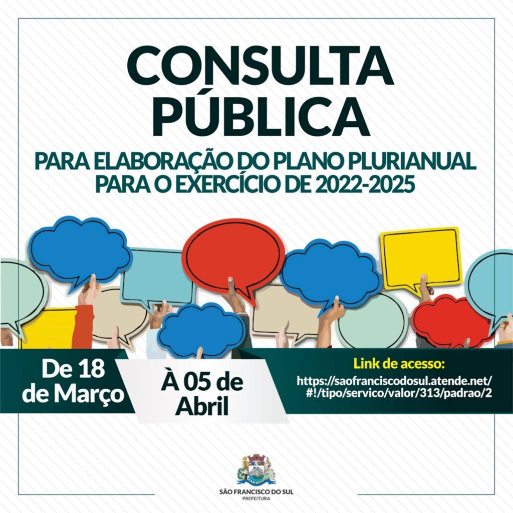 PLANO PLURIANUAL: Consulta pública para elaboração do PPA será On-line