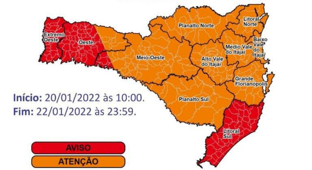 SC tem alerta de calor intenso e temperaturas podem passar dos 40°C nesta sexta-feira