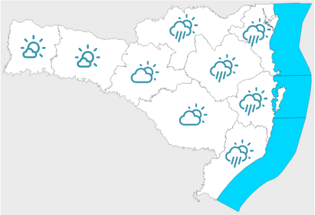 Defesa Civil - Formação de ciclone deve provocar chuva em SC