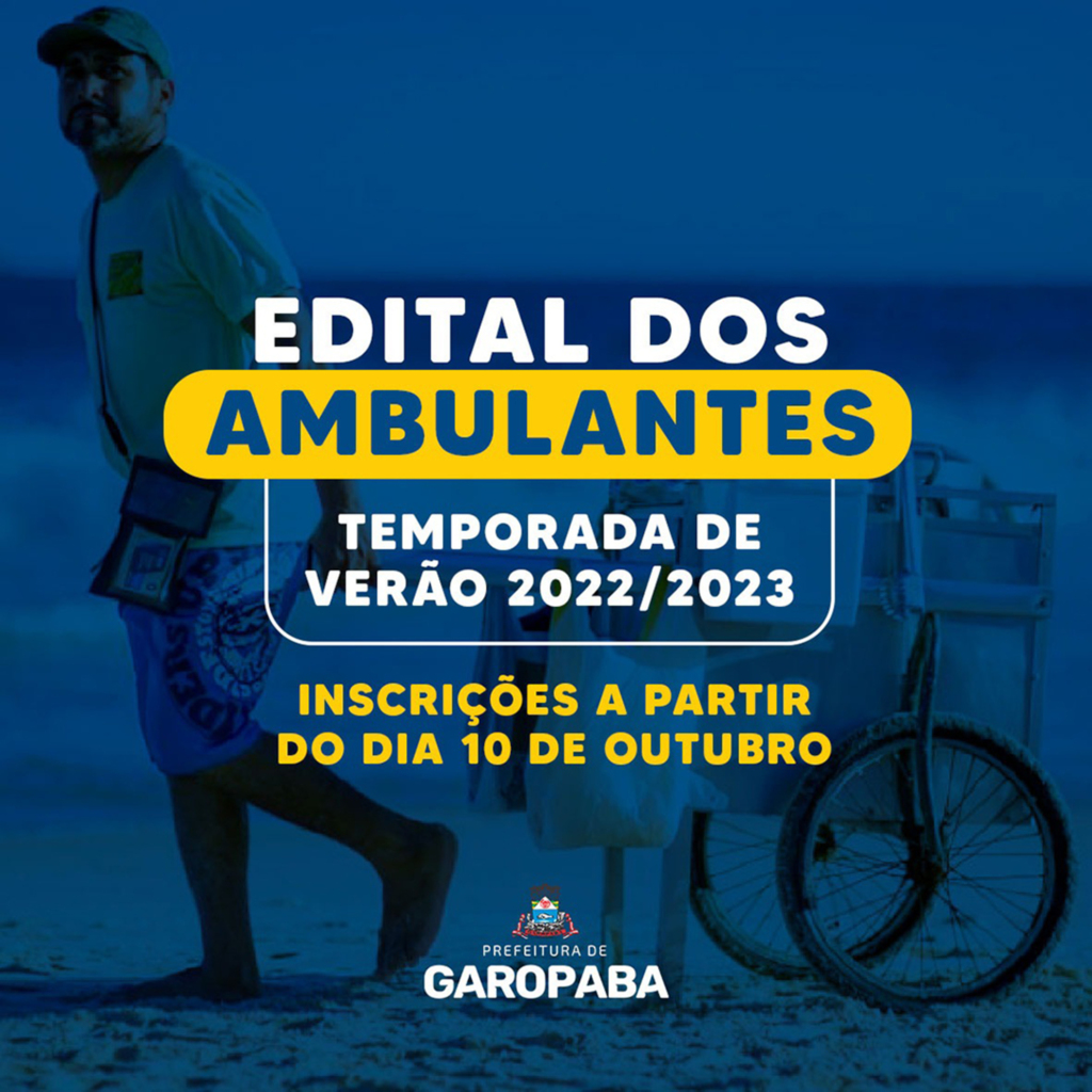 Prefeitura de Garopaba publica Edital para Ambulantes para a temporada 2022/2023