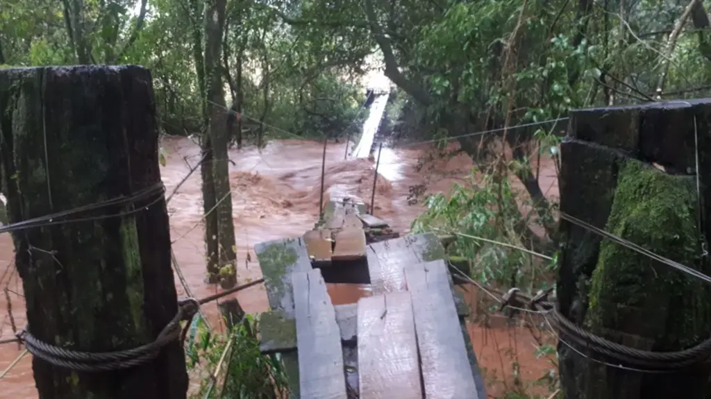 Galvão, no Oeste catarinense — Foto: Defesa Civil/Divulgação - 