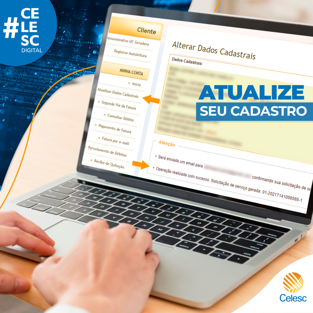 Celesc convoca clientes para atualizar cadastros