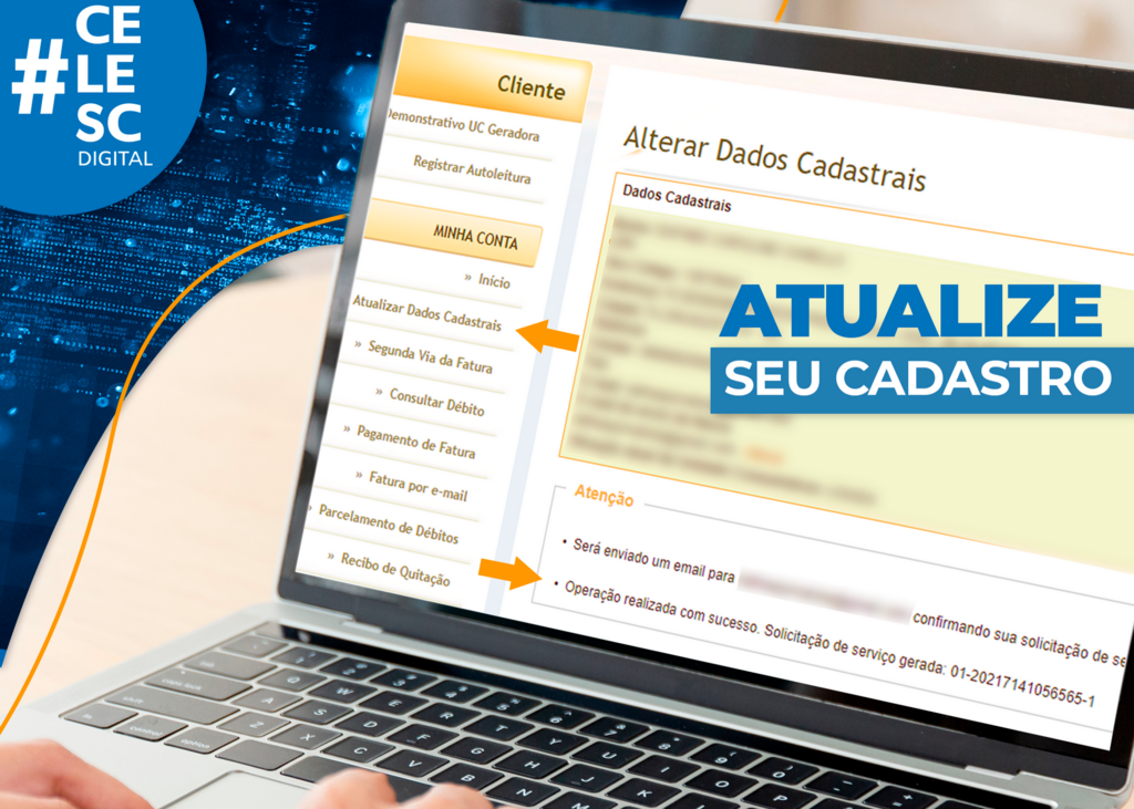 Celesc convoca clientes para atualizar cadastros