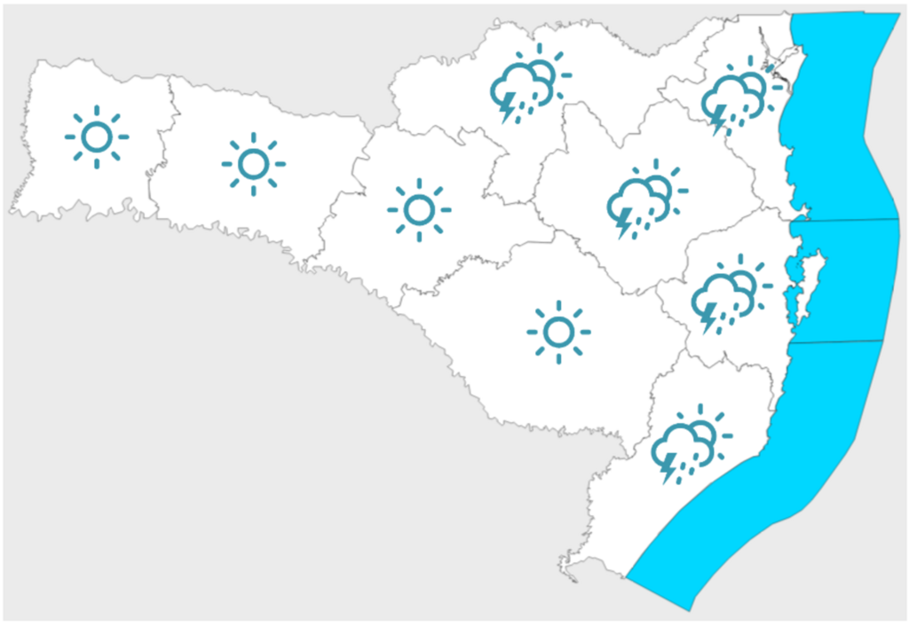 Semana começa com tempo firme em SC