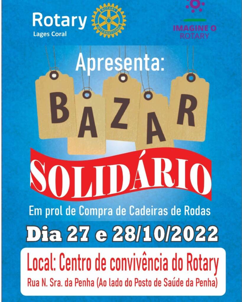 Rotary promove Bazar Solidário