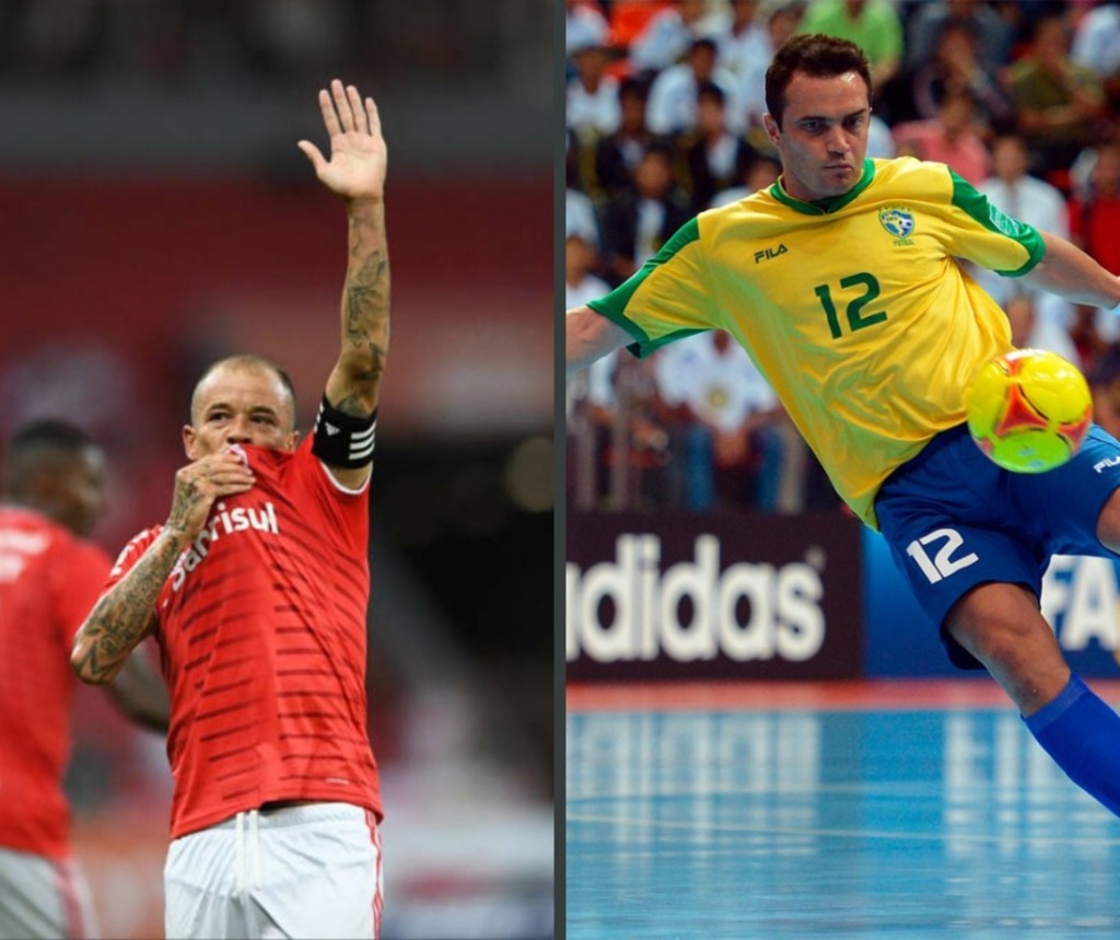 Fotos: Ricardo Duarte - Inter / Divulgação - CBFS - Jornal presenteará assinantes com entrada gratuita no jogo beneficente marcado para o próximo sábado (5), no ginásio do Sesi, com presenças de Falcão, do futsal, e D'Alessandro