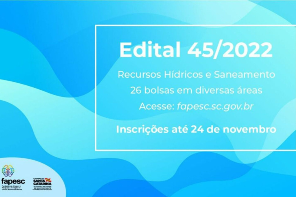 Programa de recursos hídricos e saneamento tem vagas para 26 bolsas em diversas áreas