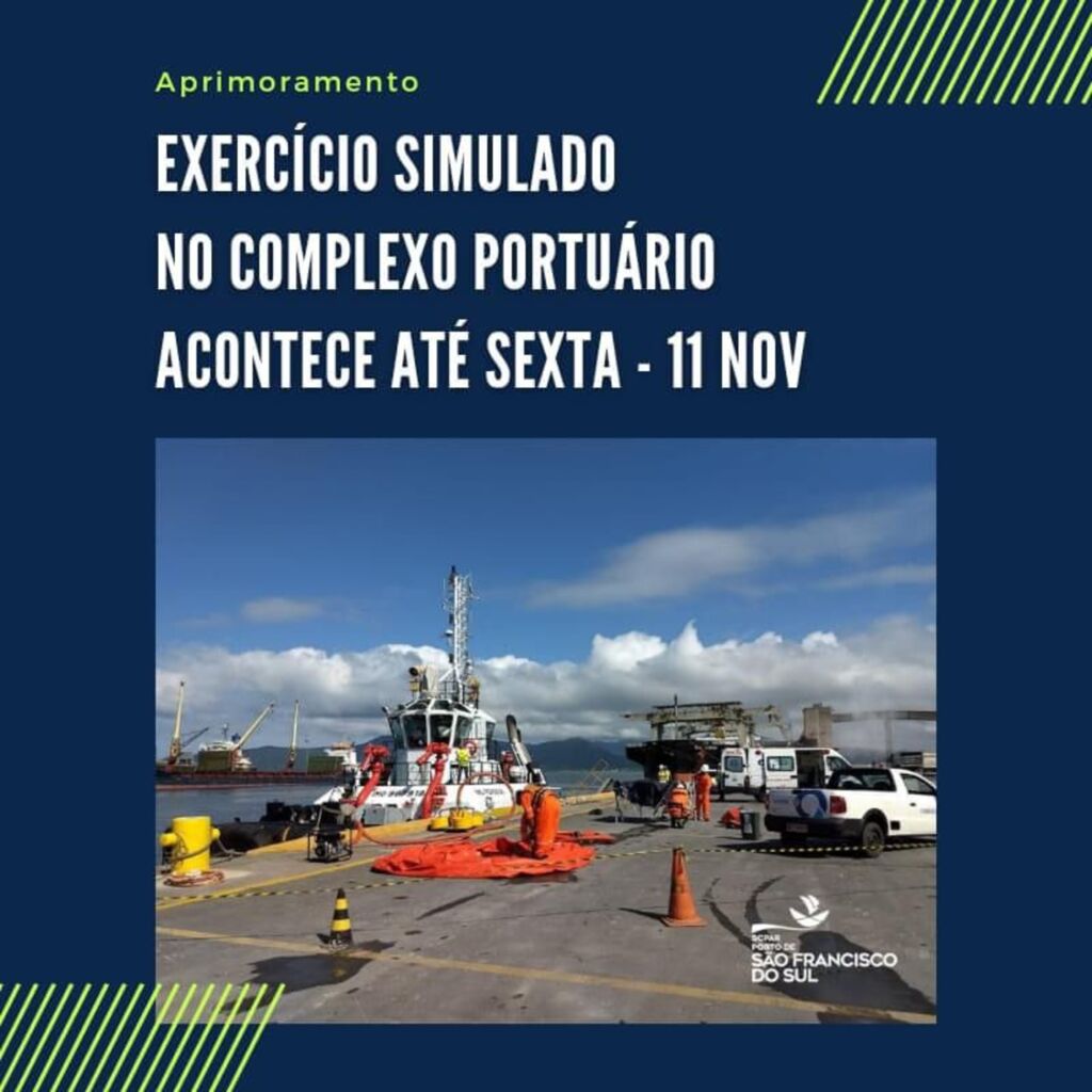 Exercício simulado no complexo portuário acontece até sexta-feira (11)