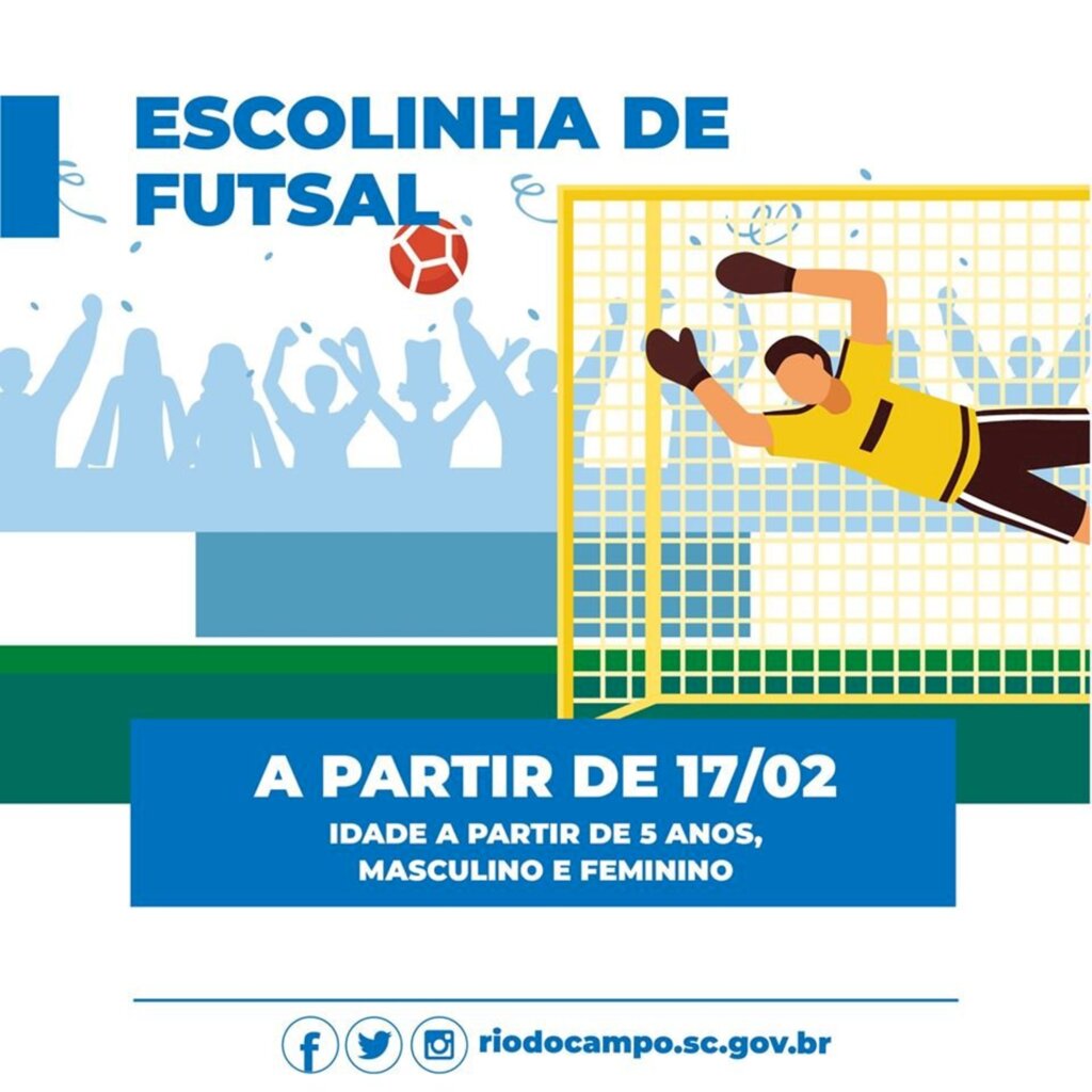 Comunicado - Escolinha de Futsal de Rio do Campo