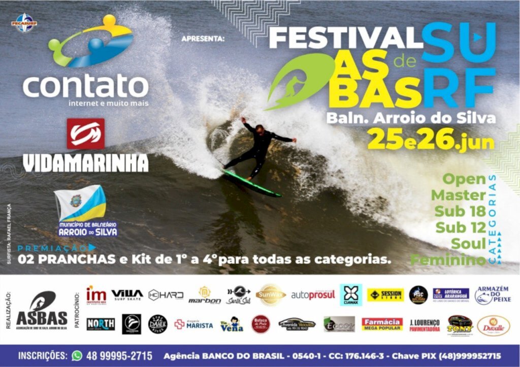 Associação de Surf realiza competição na Festa do Peixe