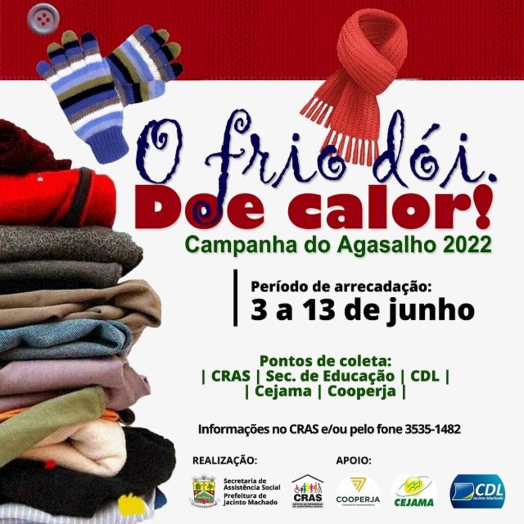 Campanha do Agasalho: Credija arrecada e doa roupas ao CRAS