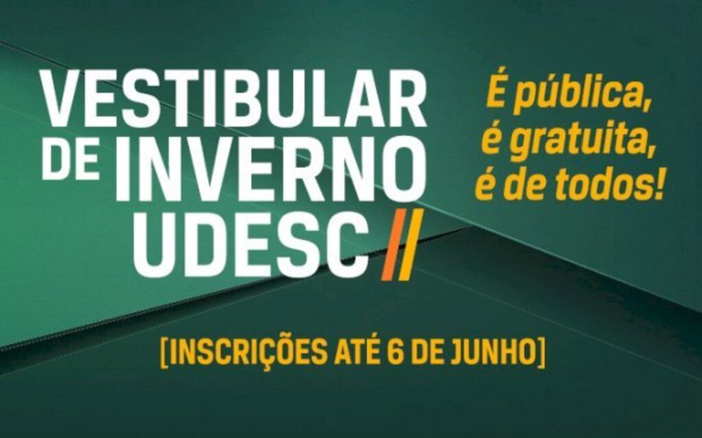 Udesc abre inscrições gratuitas do Vestibular de Inverno com 1.040 vagas na graduação