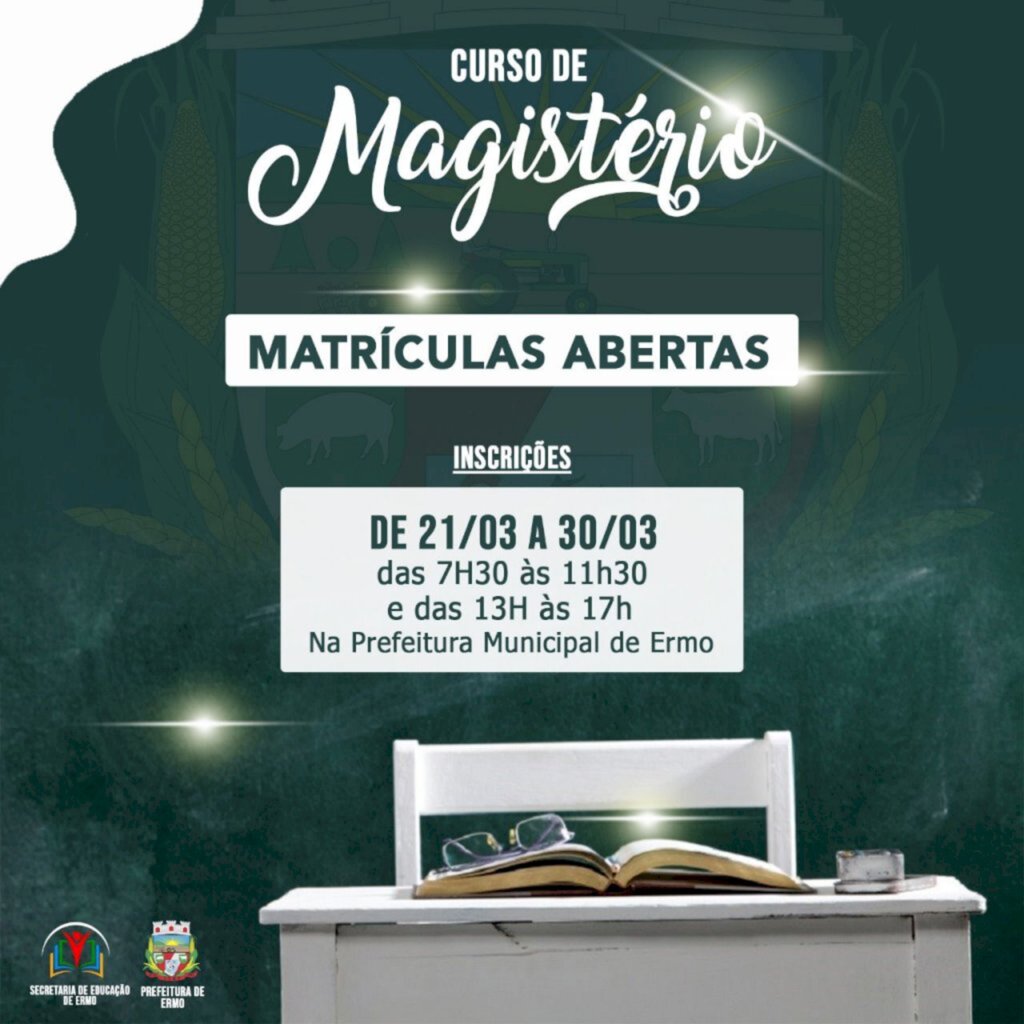 Matriculas Abertas para Curso de Magistério