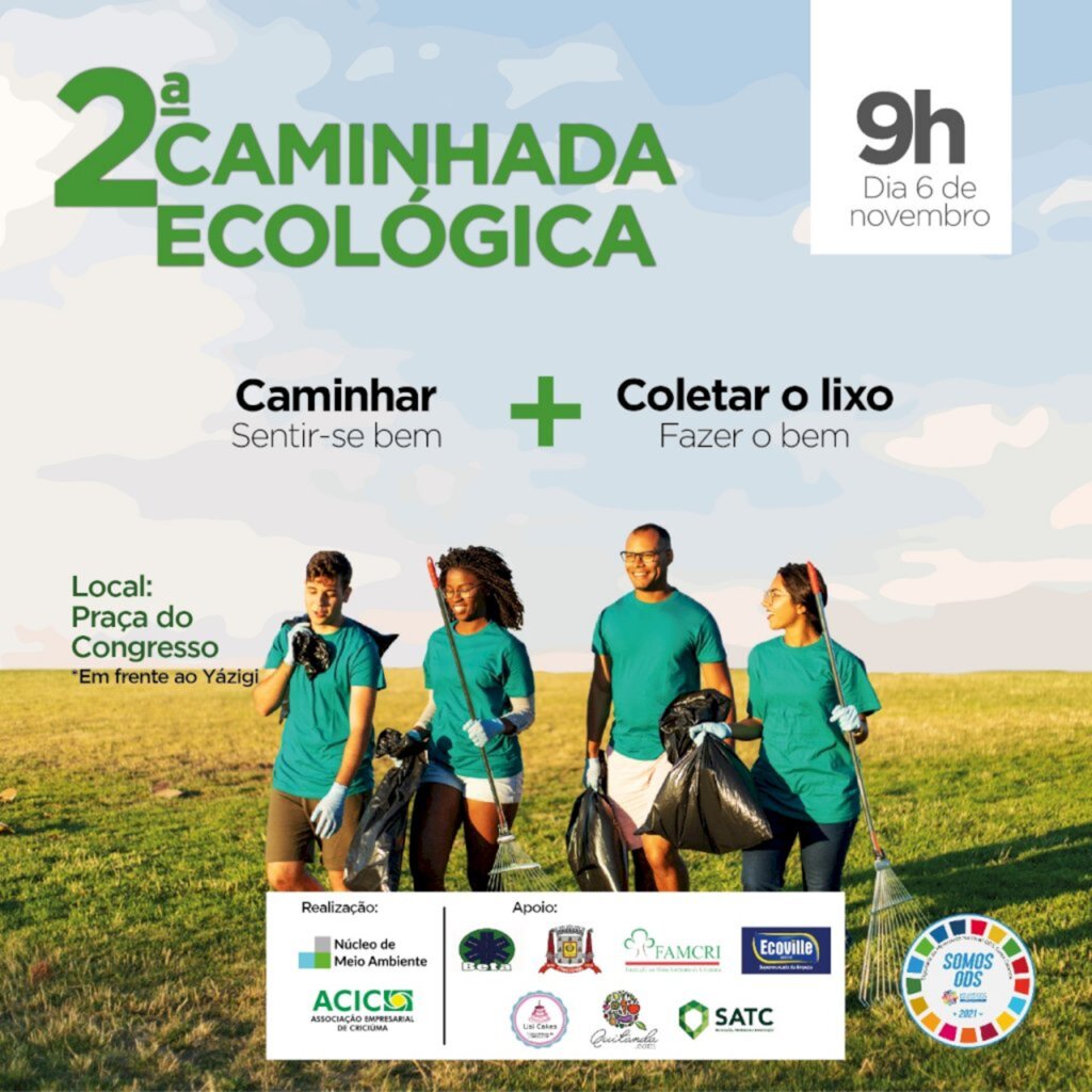 Segunda edição da Caminhada Ecológica será promovida neste sábado