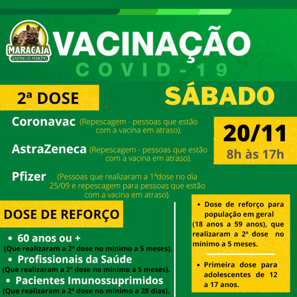 Maracajá realizará vacinação da COVID-19 neste sábado