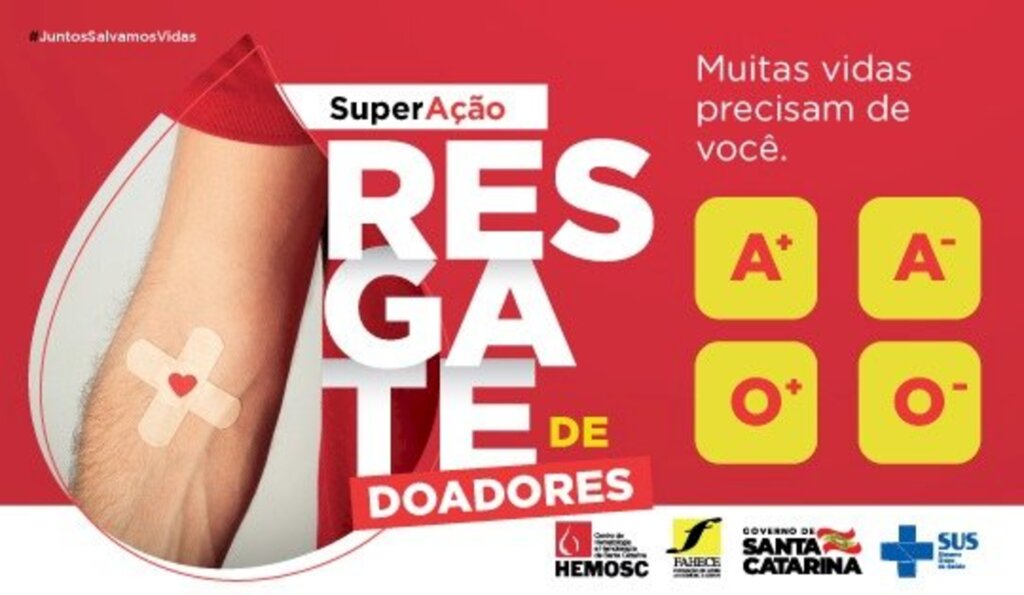 Campanha do Hemosc busca resgatar doadores que não retornam desde 2008