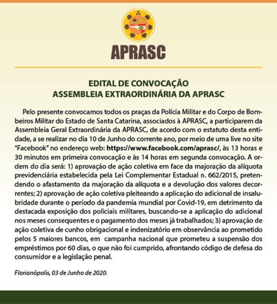 EDITAL DE CONVOCAÇÃO - ASSEMBLEIA EXTRAORDINÁRIA