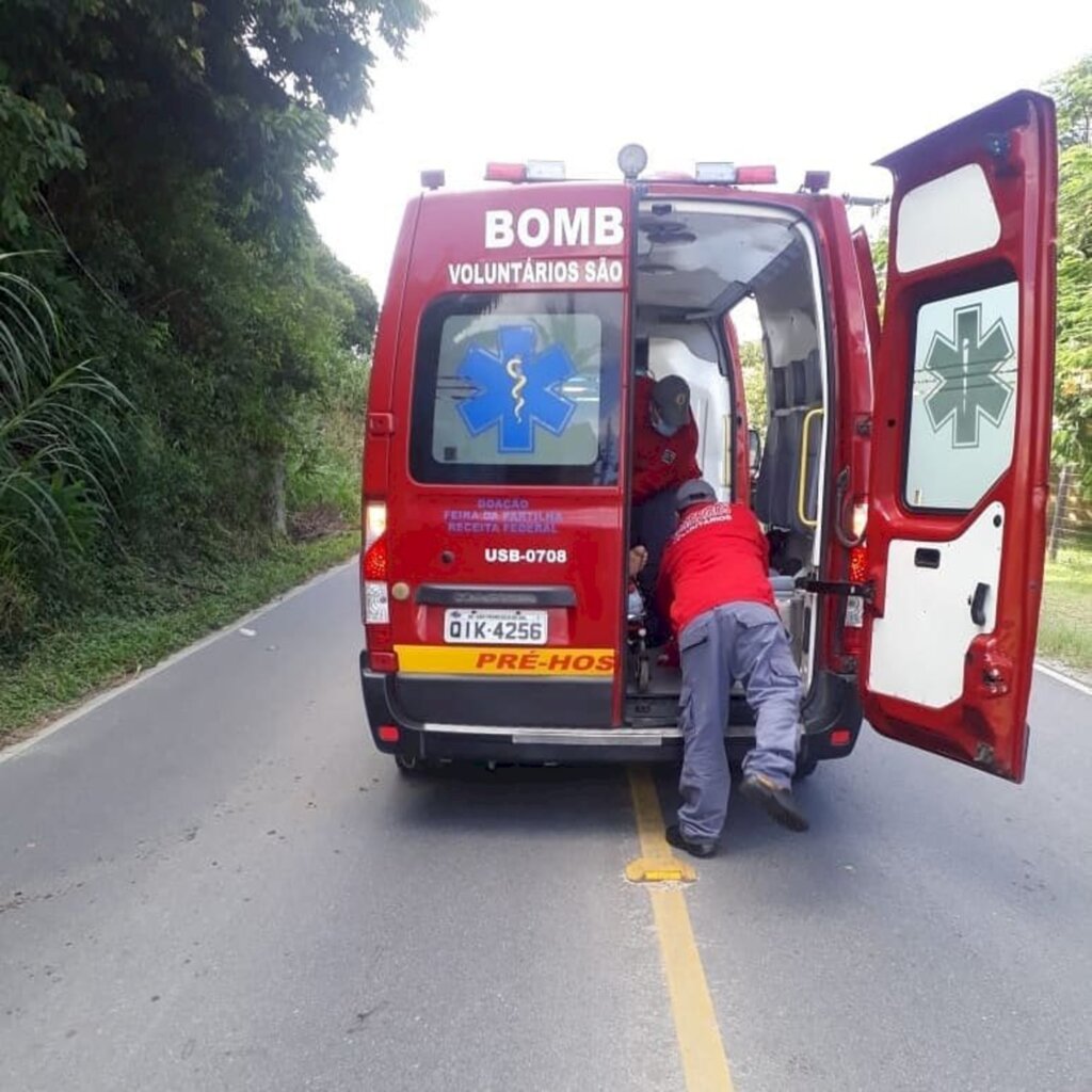 SFS: Bombeiros atendem acidente envolvendo ciclista