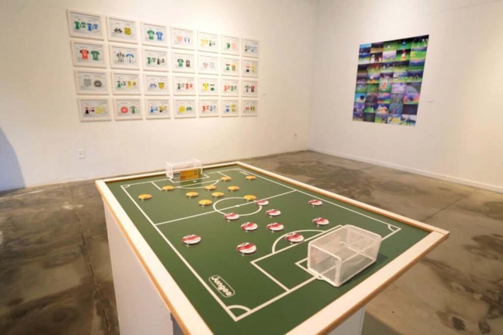 Futebol e a arte são temas de nova exposição na Casa da Cultura