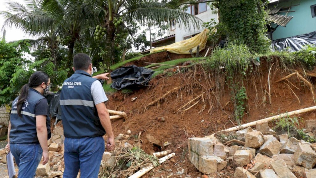 Defesa Civil de Joinville alerta para o risco de deslizamentos