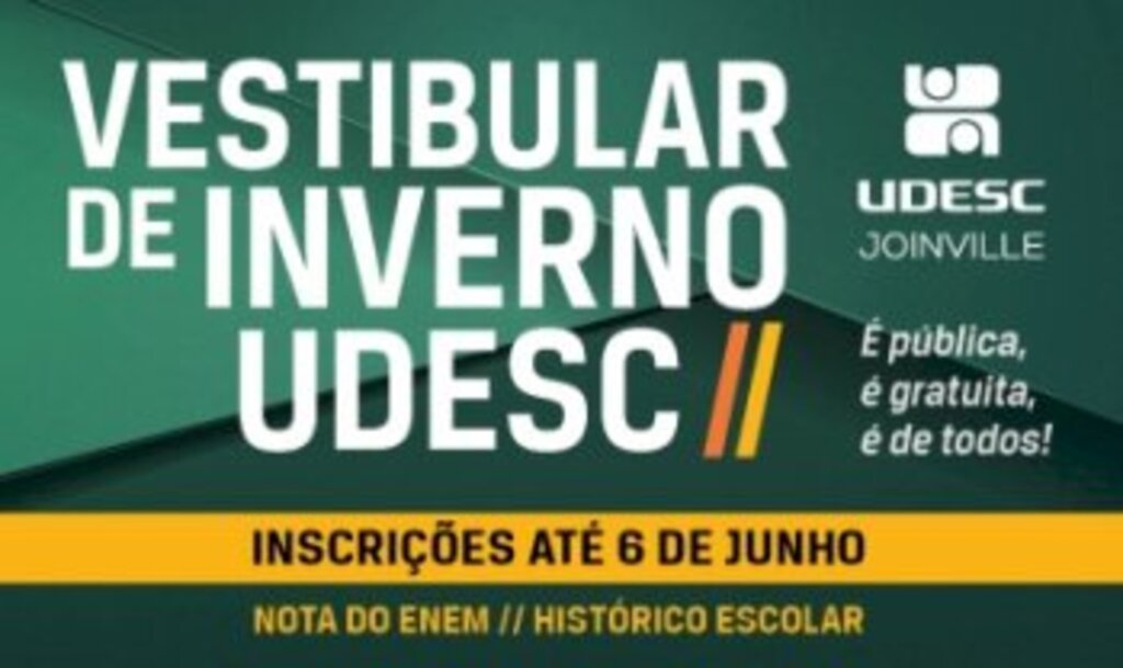 Udesc Joinville está com 270 vagas abertas pelo Vestibular de Inverno