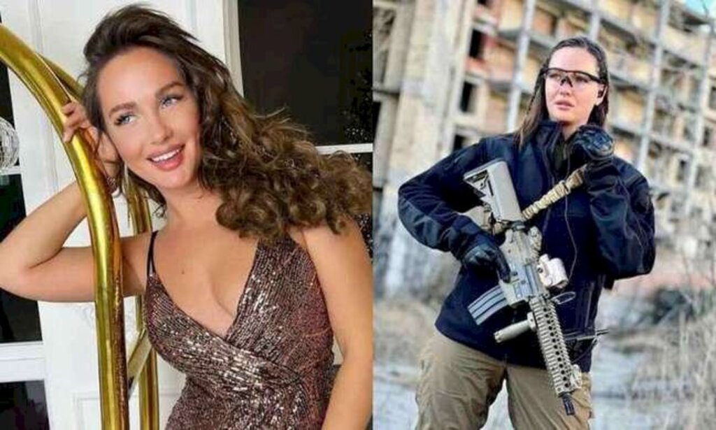 Ex-Miss Ucrânia posa com armas e se junta à resistência armada contra Rússia