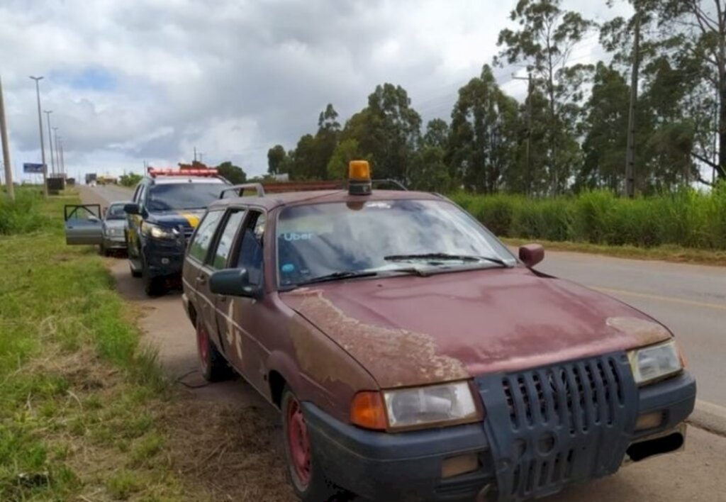 PRF apreende Quantum com giroflex e adesivo de 'Os Caça-Fantasmas'