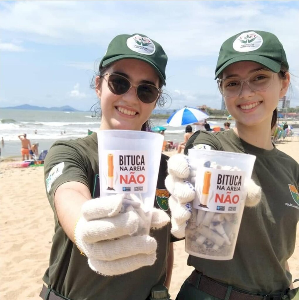 Polícia Ambiental apoia evento Pé na Estrada Praia Limpa em Barra Velha