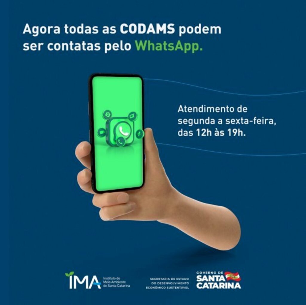 IMA amplia atendimento via WhatsApp para as 16 Coordenadorias de Desenvolvimento Ambiental