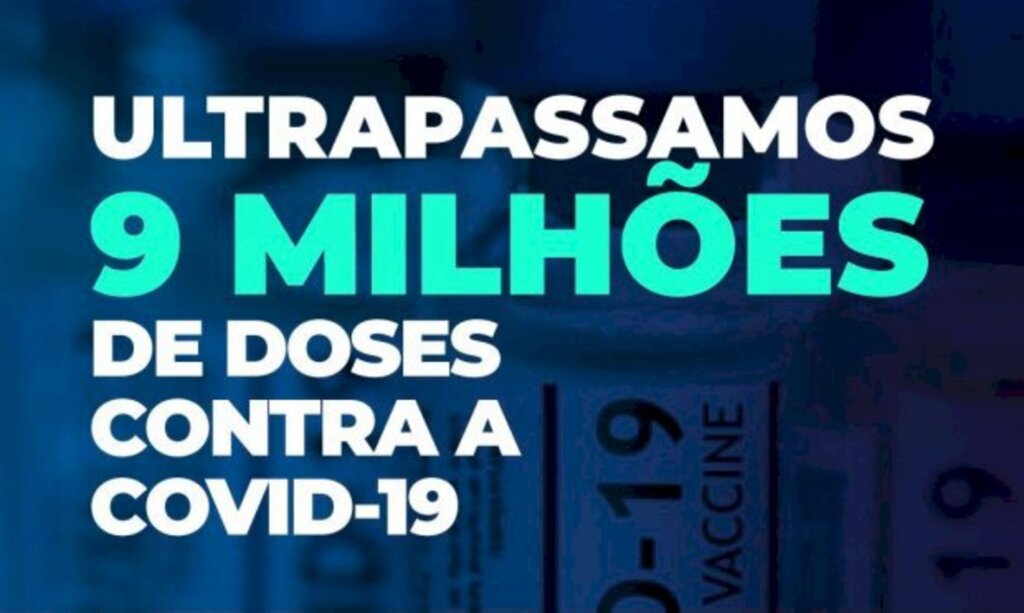 SC chega a 9 milhões de doses aplicadas contra a Covid-19