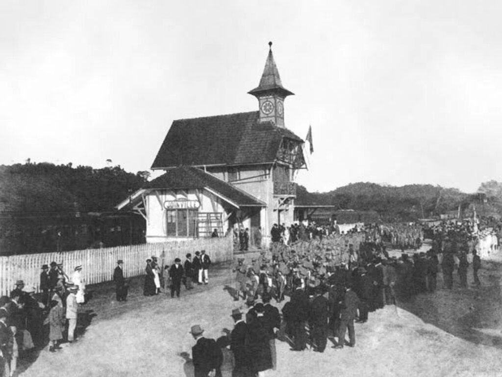 historiajoinville.blogspot - Inauguração da Estação Ferroviária