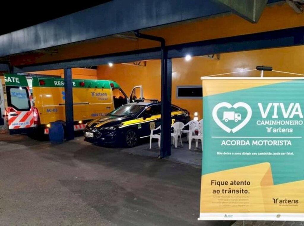 PRF e Arteris realizam Operação Acorda Motorista na BR 101 em Joinville