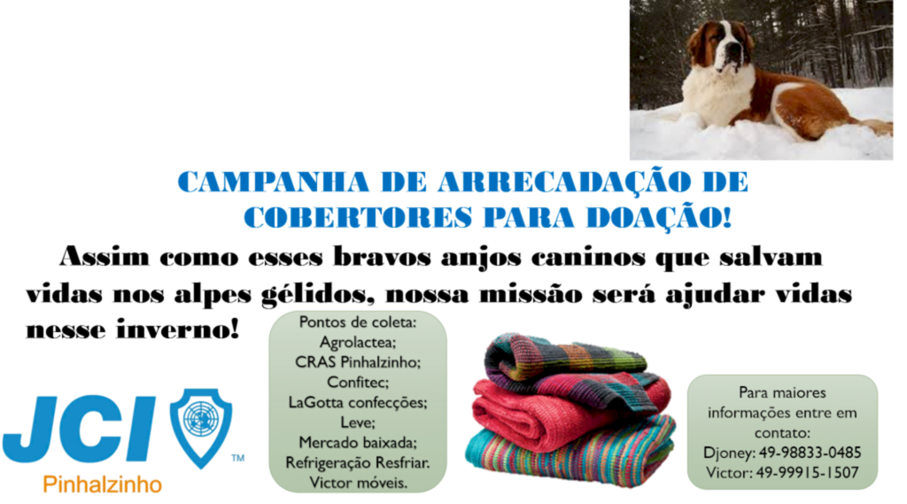 JCI Pinhalzinho realiza campanha de arrecadação de cobertores