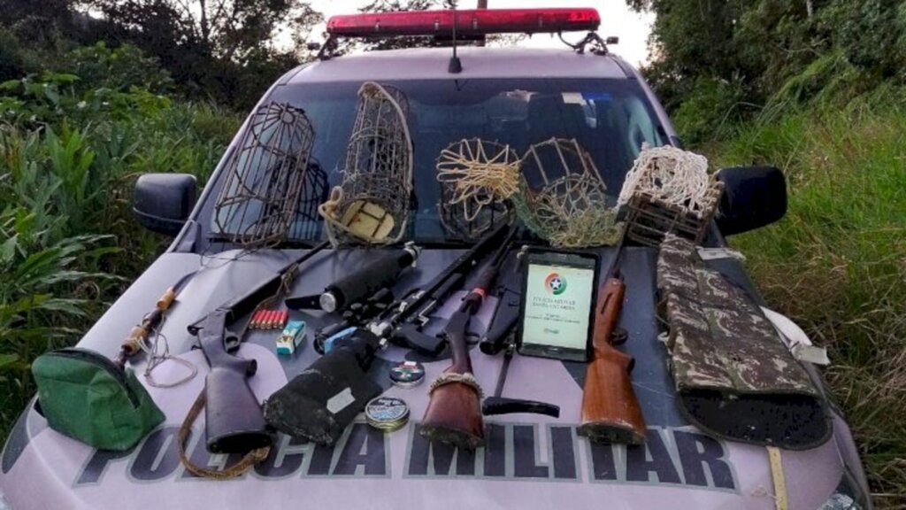 SFS: Polícia Ambiental apreende armas e equipamentos utilizados para a caça ilegal