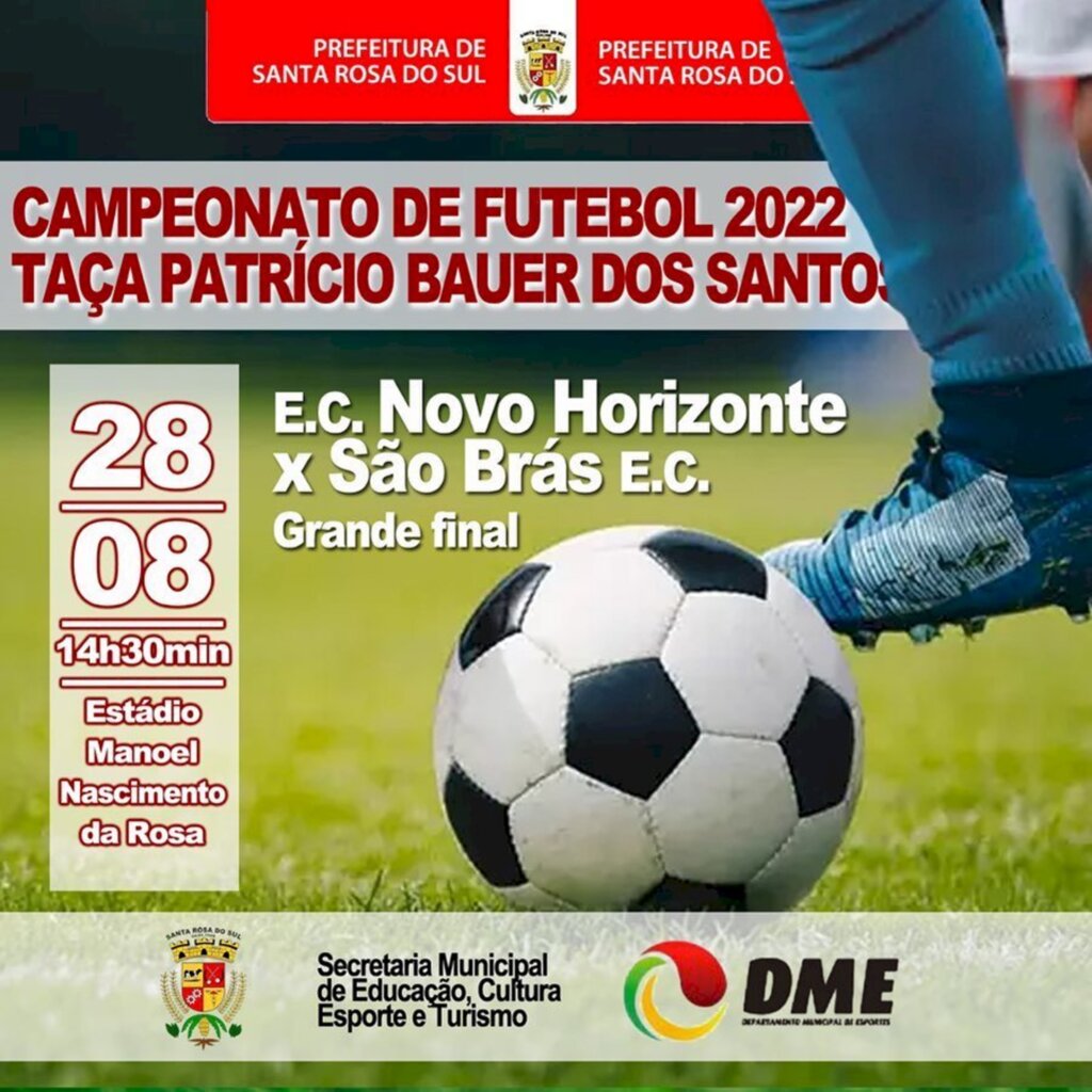 CAMPEONATO MUNICIPAL DE FUTEBOL 2022 SERÁ DECIDIDO NESTE DOMINGO (28) EM SANTA ROSA DO SUL