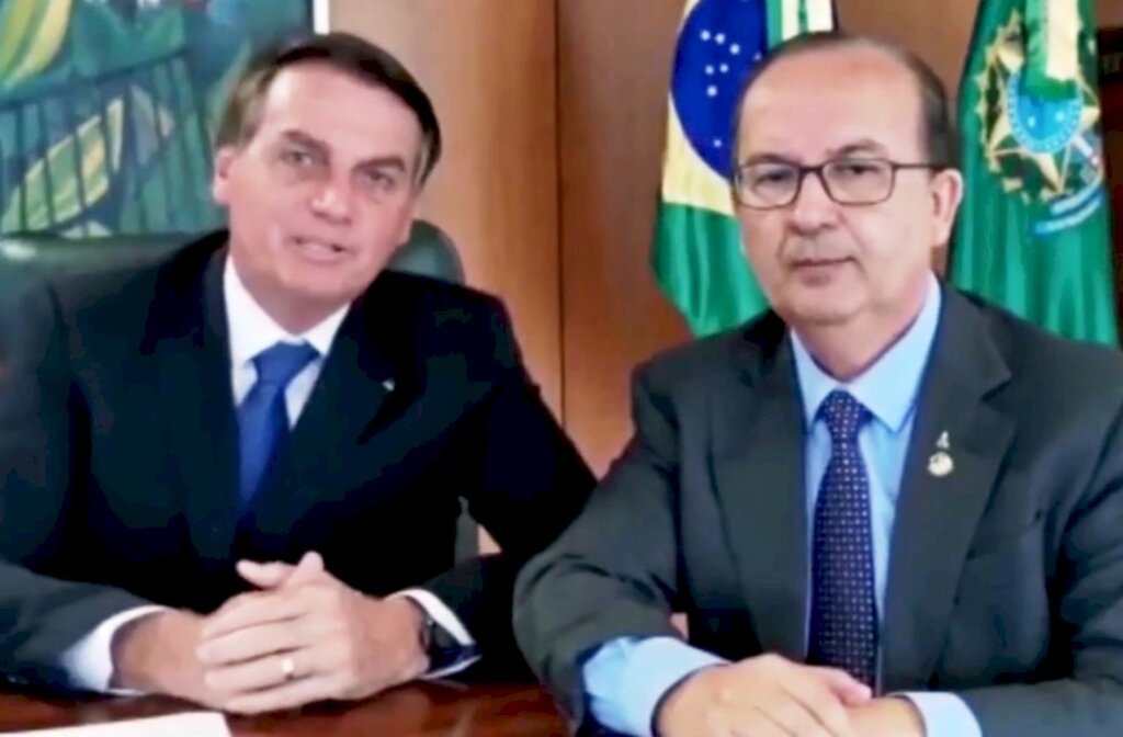 Divulgação - Bolsonaro e Mello: confirmação para visita a SC
