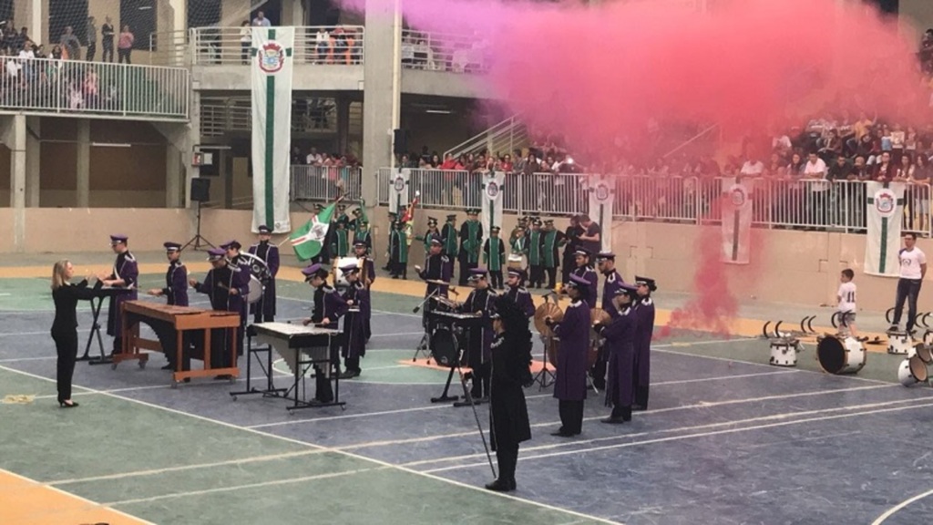 Arquivo pessoal - Corporação Musical  Amigos do Vale durante uma das apresentações