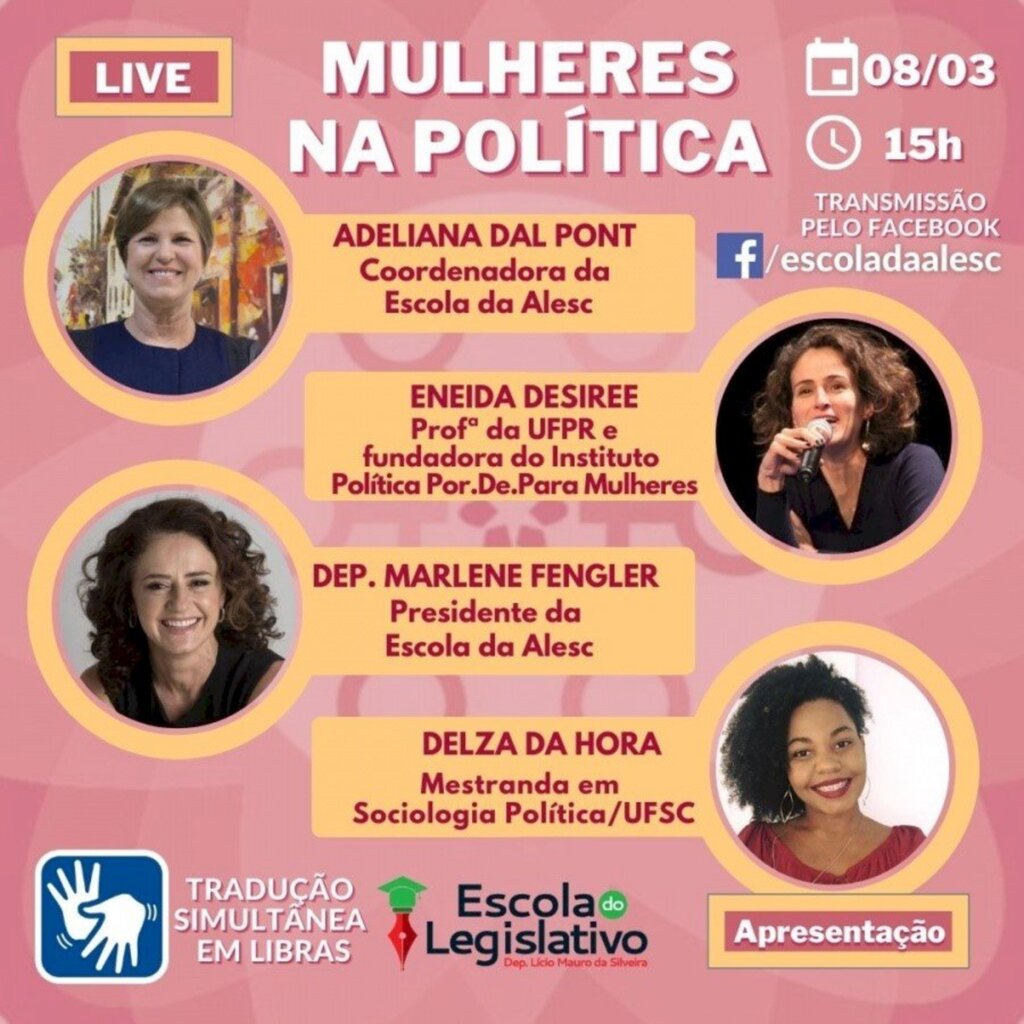 LIVE Aula inaugural do curso 'Mulheres na Política' - 8 de Março