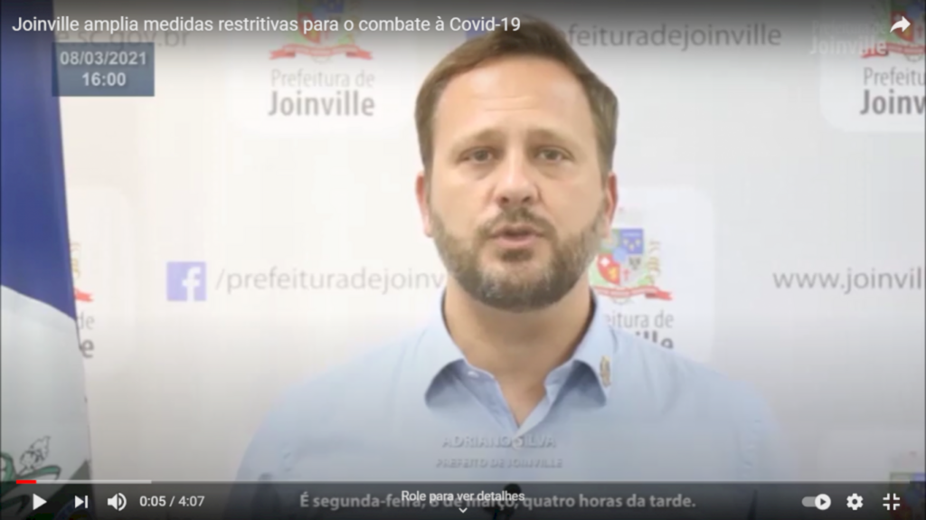 Covid-19:  Joinville adota toque de recolher
